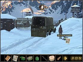 Przejdź w lewo, pod barak, w którym imprezują niemieccy żołnierze - Rozdział II - Sekret w górach (2) | Opis przejścia Lost Horizon - Lost Horizon - poradnik do gry