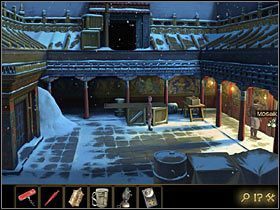 Prawidłowe podłączenie wtyczek spowoduje zapalenie światła na zachodniej ścianie (po prawej) - Rozdział II - Sekret w górach (5) | Opis przejścia Lost Horizon - Lost Horizon - poradnik do gry