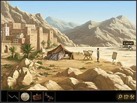 Przeczytaj więc plakat wiszący na murze tuż przy bramie prowadzącej na pustynię - Rozdział III - Wyścig z czasem (1) | Opis przejścia Lost Horizon - Lost Horizon - poradnik do gry