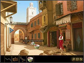 Teraz przejdź do farbiarni (po lewej) - Rozdział III - Wyścig z czasem (2) | Opis przejścia Lost Horizon - Lost Horizon - poradnik do gry