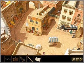 Z rozmowy z wpuszczającym na festyn Berberem dowiesz się, że w największym namiocie odbywają się walki w ringu, podczas których można zmierzyć się z niejakim Azizem i wygrać całe 100 franków - Rozdział III - Wyścig z czasem (2) | Opis przejścia Lost Horizon - Lost Horizon - poradnik do gry