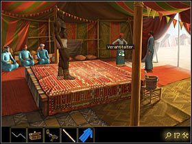 Na miejscu maszeruj do namiotu, w którym odbywają się potyczki - Rozdział III - Wyścig z czasem (2) | Opis przejścia Lost Horizon - Lost Horizon - poradnik do gry