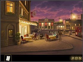 Niestety biuro okaże się zamknięte, ale Fenton zostanie zagadnięty przez siedzącego przy stoliku brytyjskiego dziennikarza Baltusa Edisona - Rozdział IV - W jaskini lwa (1) | Opis przejścia Lost Horizon - Lost Horizon - poradnik do gry