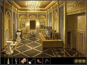 Użyj metalowego uchwytu do otwarcia gabloty po lewej (w głębi ekranu) - Rozdział IV - W jaskini lwa (3) | Opis przejścia Lost Horizon - Lost Horizon - poradnik do gry