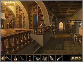 Maszeruj na piętro zamku, gdzie wejdź na balkon (po prawej) - Rozdział V - Głęboko na terytorium wroga (2) | Opis przejścia Lost Horizon - Lost Horizon - poradnik do gry