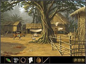 Teraz udaj się na bagna, gdzie pokaż się tygrysowi (kliknij go), by zwabić go do wioski - Rozdział VI - Oko tygrysa (1) | Opis przejścia Lost Horizon - Lost Horizon - poradnik do gry