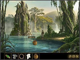 Skoro Fentonowi udało się uwolnić wioskę od drapieżnego prześladowcy, starzec bez problemu zaprowadzi go nad lagunę, gdzie z oceanu wyłania się poszukiwana świątynia - Rozdział VI - Oko tygrysa (1) | Opis przejścia Lost Horizon - Lost Horizon - poradnik do gry