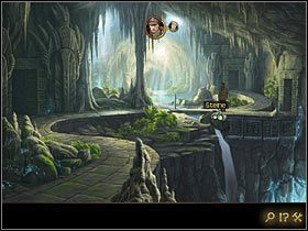 Po rozmowie z Richardem wyjdź z sali, przekonasz się, że dalsze poruszanie się uniemożliwia rozlewisko o bardzo bystrym nurcie, tworzącym spadające w przepaść wodospady - Rozdział VII - Serce świata (1) | Opis przejścia Lost Horizon - Lost Horizon - poradnik do gry