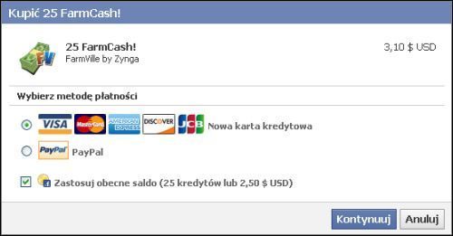 25 kredytów do nic innego jak 2,5 dolara - Waluta | Zarządzamy farmą FarmVille - FarmVille - poradnik do gry