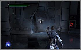 Nieco dalej znajdziesz się w windzie, która gwałtownie zacznie spadać - Zbawienie - Na pokładzie Zbawienia (1) | Opis przejścia - Star Wars: The Force Unleashed II - poradnik do gry