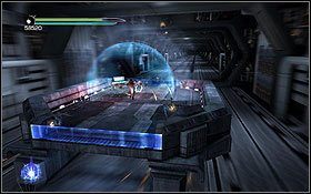 Kiedy znajdziesz się na górze, Starkiller wystrzeli niszcząc Gwiezdny Niszczyciel - Zbawienie - Bitwa o Zbawienie | Opis przejścia - Star Wars: The Force Unleashed II - poradnik do gry