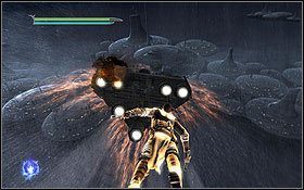 Wykonuj podane na ekranie instrukcje, aby uniknąć zderzenia z licznymi obiektami znajdującymi się poza okrętem - Kamino - Powrót | Opis przejścia | Star Wars The Force Unleashed II - Star Wars: The Force Unleashed II - poradnik do gry