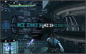 Przesuwając fragmenty korytarza dostaniesz się do kolejnych części - Kamino - Powrót | Opis przejścia | Star Wars The Force Unleashed II - Star Wars: The Force Unleashed II - poradnik do gry