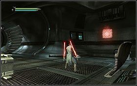 W korytarzu, zaraz po przejściu przez słupy ognia - Kamino - Ucieczka | Ukryte holocrony | Star Wars The Force Unleashed II - Star Wars: The Force Unleashed II - poradnik do gry