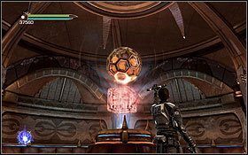 Po wejściu do trzeciego bogato zdobionego korytarza unieś znajdującą się zaraz przy wejściu kulę - Cato Neimoidia - Wschodni Łuk | Ukryte holocrony - Star Wars: The Force Unleashed II - poradnik do gry