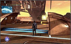 Zaraz po zeskoczeniu z pociągu, za częściowo zadaszoną osłoną znajduje się holocron - Cato Neimoidia - Zachodni Łuk | Ukryte holocrony - Star Wars: The Force Unleashed II - poradnik do gry