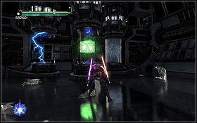 Znajdziesz się w pomieszczeniu ze zbiornikami bacta - Zbawienie - Na pokładzie Zbawienia | Ukryte holocrony - Star Wars: The Force Unleashed II - poradnik do gry