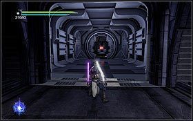 Po przejściu kolejnej maszynowni trafisz do hali pełnej przeciwników - Zbawienie - Bitwa o Zbawienie | Ukryte holocrony - Star Wars: The Force Unleashed II - poradnik do gry