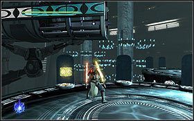 W drugim pomieszczeniu z klonami, na przedostatnim piętrze obracających się platform - Kamino - Powrót | Ukryte holocrony | Star Wars The Force Unleashed II - Star Wars: The Force Unleashed II - poradnik do gry