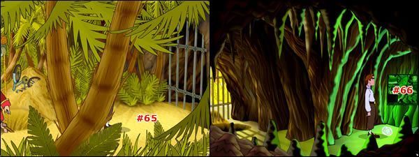 W jaskini użyłem świeżo naładowanego świetlika i rozpocząłem rozwiązywanie Układanki (#66) - Wizyta na wyspie | Gilbert Goodmate fangoryjskie dziwy - Gilbert Goodmate fangoryjskie dziwy - poradnik do gry