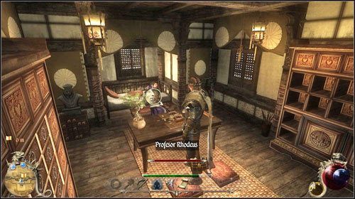 Profesora Rhodeusa znajdziesz również na Uniwersytecie, w jego gabinecie (M23:6) - Profesor Rhodeus; Doktor czy burdelmama? | Zadania główne - Rozdział 2 - Two Worlds II - poradnik do gry