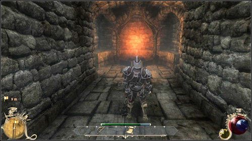 Dalsza droga jest całkowicie prosta i pozbawiona jakichkolwiek potworów, dotrzesz na schody (M40:11), którymi wyjdziesz na pierwsze piętro [Wnętrza Vahkmaaru - pierwsze piętro ] - Zadania główne - Rozdział 4 - Za wszelką cenę | Zadania główne - Rozdział 3 i 4 - Two Worlds II - poradnik do gry