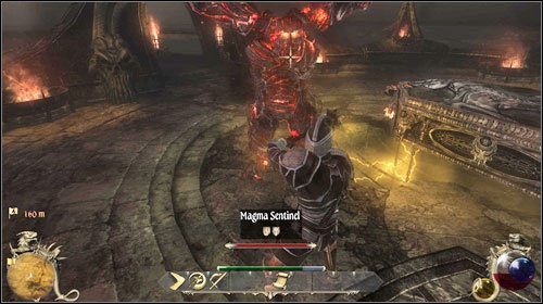 Po kilku trafionych strzałach uruchomi się cut-scenka, po której smok zionie ogniem na wieżę tworząc tym samym magmowego wartownika - Zadania główne - Rozdział 4 - Za wszelką cenę | Zadania główne - Rozdział 3 i 4 - Two Worlds II - poradnik do gry