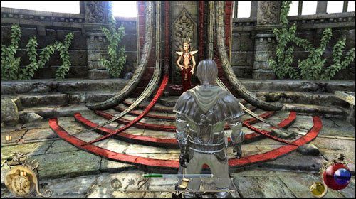 Nim po raz kolejny porozmawiasz z Cassarą (M1:7) natkniesz się na Ghortariusa , który wręczy Ci kamień teleportacyjny - umożliwi Ci on błyskawiczną podróż w różne miejsca (wcześniej odwiedzone teleportery i oznaczone na mapie) - Prorokini | Zadania Two Worlds II - Alsorna - Two Worlds II - poradnik do gry