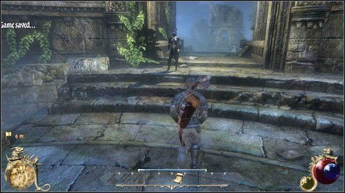 Po odbyciu rozmowy z Prorokinią zostaniesz odesłany do Dar Pha , która siedzi tuż przed wejściem na most (M1:8) - Dar Pha; Dach nad głową | Zadania Two Worlds II - Alsorna - Two Worlds II - poradnik do gry