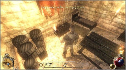 Idź za swoją towarzyszką, zejdź po schodach do [Alsorna - podziemia - Wnętrza Alsorny ] (M1:9) - Dar Pha; Dach nad głową | Zadania Two Worlds II - Alsorna - Two Worlds II - poradnik do gry