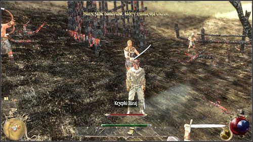 Starsza kobieta potrzebuje lekarstwa dla jej chorych dzieci - niestety jej dom spłonął - Pogorzelisko | Zadania Two Worlds II - Bayan - Two Worlds II - poradnik do gry