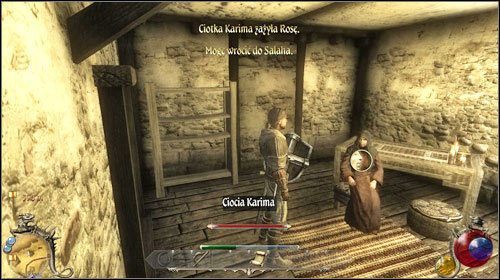 Salah poprosi Cię o pomoc w wyleczeniu Karimy - jego ciotki, która jest chora na czerwoną śmierć - Chora ciotka; Ręka sprawiedliwości | Zadania Two Worlds II - Hatmandor - Two Worlds II - poradnik do gry