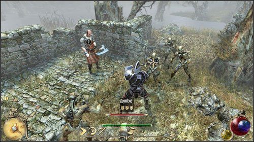 Przy wyborze oszczędzenia mu życia po chwili pojawi się kilka zombie - Naszyjnik wdowy; Szalony kowal | Zadania Two Worlds II - Tir Geal - Two Worlds II - poradnik do gry