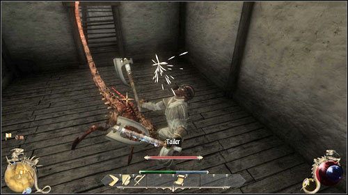 Zlecenie polega na zabiciu strasznego potwora, który przebywa w starym budynku gildii - Zlecenie dla sławy; Przerwany pogrzeb | Zadania - Gildia wojowników - Two Worlds II - poradnik do gry