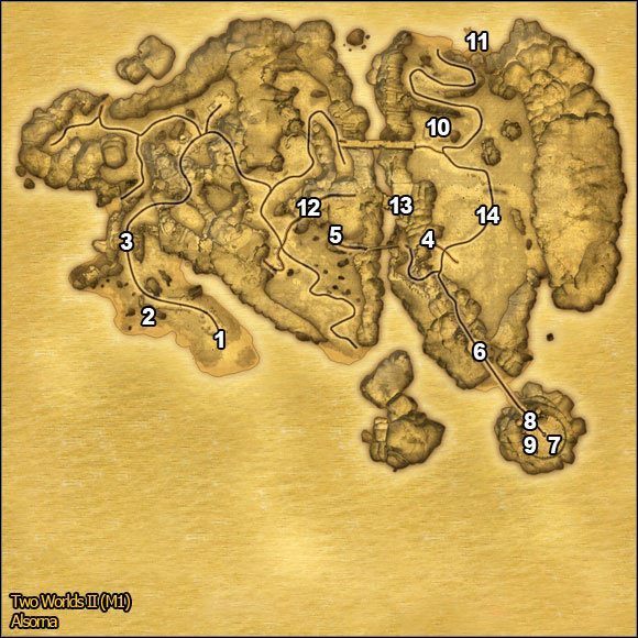 1 - Alsorna | Mapy | Opis przejścia Two Worlds II - Two Worlds II - poradnik do gry