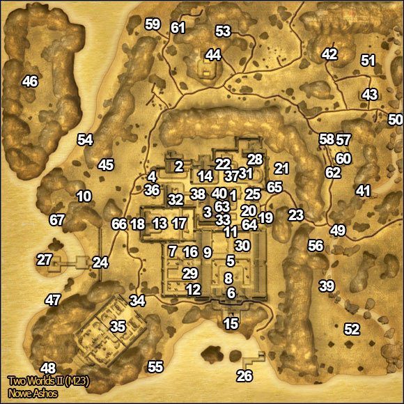 1 - Nowe Ashos | Mapy | Opis przejścia Two Worlds II - Two Worlds II - poradnik do gry