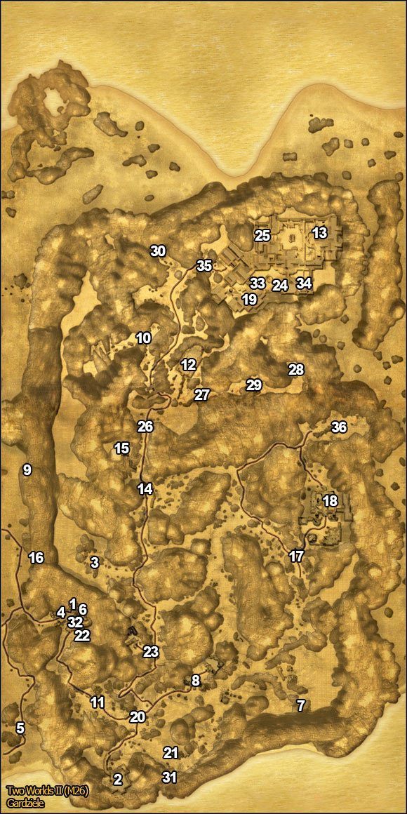 1 - Gardziele (1) | Mapy | Opis przejścia Two Worlds II - Two Worlds II - poradnik do gry