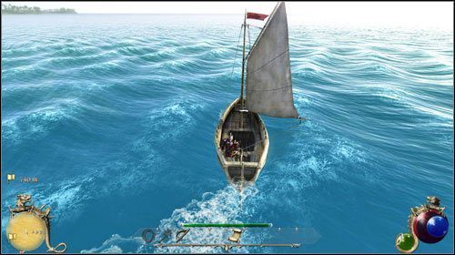 Łódź możesz zakupić po dotarciu do Nowego Ashos, w porcie (M36:4 ) - Pływanie łodzią w Two Worlds II | Porady - Two Worlds II - poradnik do gry