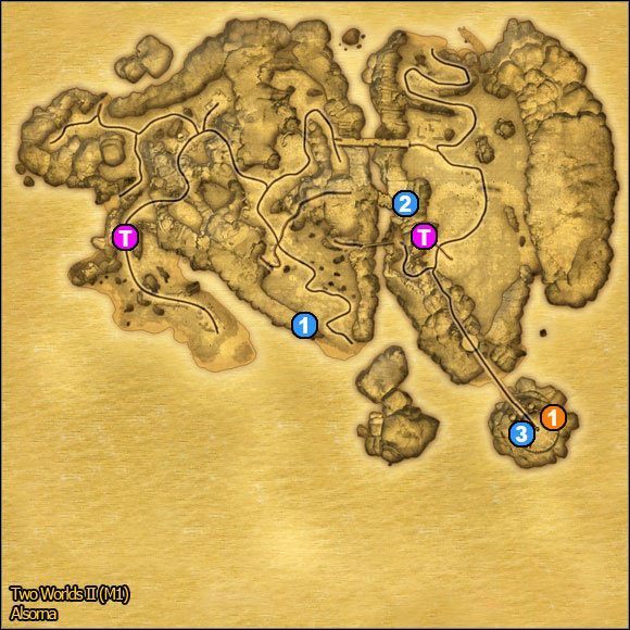 1 - Alsorna | Mapy | Atlas świata w Two Worlds II - Two Worlds II - poradnik do gry