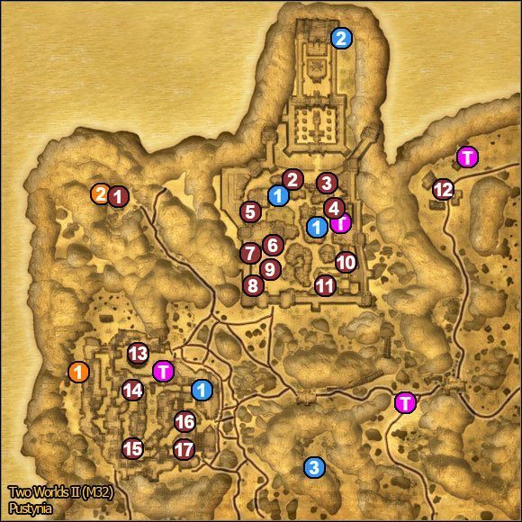 1 - Pustynia | Mapy | Atlas świata Two Worlds II - Two Worlds II - poradnik do gry