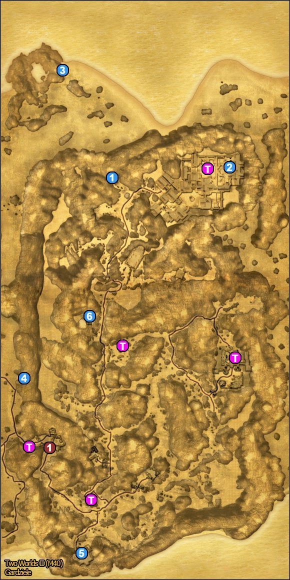 1 - Gardziele | Mapy | Atlas świata Two Worlds II - Two Worlds II - poradnik do gry