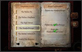 Klikając na znak zapytania w lewym-dolnym rogu przechodzisz do ekranu z zadaniami - Eksploracja | Informacje podstawowe Puzzle Quest 2 - Puzzle Quest 2 - poradnik do gry