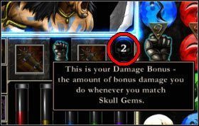 Każda zwykła czaszka zadaje jeden punkt obrażeń, a czaszka +5 zadaje 5 punktów obrażeń - Walka | Informacje podstawowe Puzzle Quest 2 - Puzzle Quest 2 - poradnik do gry
