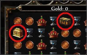Ta mini-gra pojawia się, gdy wschodzimy w interakcje ze skrzynią lub leżącym na ziemi skarbem - Minigry | Informacje podstawowe Puzzle Quest 2 - Puzzle Quest 2 - poradnik do gry