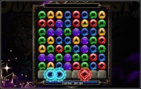 W tej mini-grze celem jest zrzucenie nas sam dół kamieni danego typu - Minigry | Informacje podstawowe Puzzle Quest 2 - Puzzle Quest 2 - poradnik do gry
