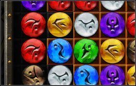 Tutaj celem jest takie przemieszczanie kamieni by likwidowały się one na danej liczbie pól tzn - Minigry | Informacje podstawowe Puzzle Quest 2 - Puzzle Quest 2 - poradnik do gry