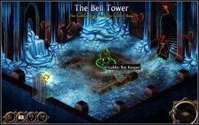 Po rozmowie z Mattem udaj się na północ do The Frozen Keep - North [A9] , następnie przejdź do The Frozen Keep , i dalej na dół do The Bell Tower - The Ice Caves - zadania główne (1) | Opis przejścia | Puzzle Quest 2 - Puzzle Quest 2 - poradnik do gry