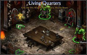 W Living Quarters [C8] ujawnij ukryty skarb (przypominam, przycisk na panelu w lewym-dolnym rogu) i go zabierz - The Orc Tribe - zadania główne (1) | Opis przejścia | Puzzle Quest 2 - Puzzle Quest 2 - poradnik do gry