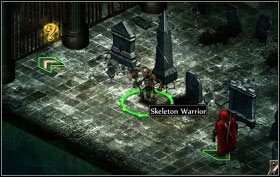 W Mausoleum [D12] pokonaj Skeleton Warriora oraz pilnującą skrzynię Wraith , a następnie skieruj się na zachód - The Catacombs - zadania główne (1) | Opis przejścia | Puzzle Quest 2 - Puzzle Quest 2 - poradnik do gry
