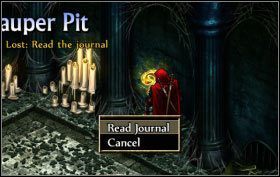 Następnie na północy tego pomieszczenia kliknij na zaznaczonym obszarze i wybierz Search room - The Catacombs - zadania główne (2) | Opis przejścia | Puzzle Quest 2 - Puzzle Quest 2 - poradnik do gry